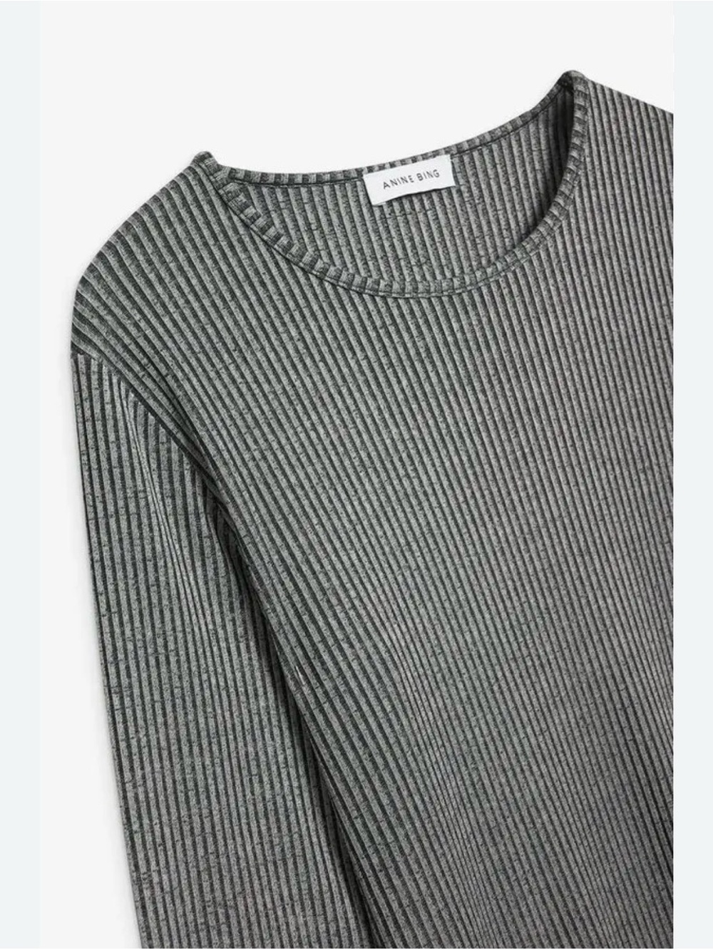 ANINE BING Moss Dress in Black And Grey - Picture 5 of 10
